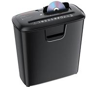 Bonsaii Trituradora de Papel para casa, destructora de Papel de Corte Recto de 8 Hojas, Destructor de CD/Tarjetas de crédito con protección contra sobrecalentamiento, con Papelera de 13L(S120-C)