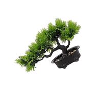 Bonsáis Artificiales de Interior para decoración del hogar, fáciles de cuidar, de plástico, Decorados con macetas de cerámica, XB54-C017