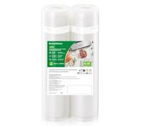 Bonsenkitchen Rollos al Vacio para Envasadora al Vacío, 2 Rollos 28 x 600cm Bolsas de Vacio Gofradas para Conservación de Alimentos y Sous Vide Cocina & Boilable, BPA Free, VB3207
