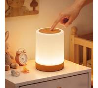 Bonsery Lámpara de noche táctil regulable, batería de 3000 mAh, luz nocturna para niños, recargable por USB, con 256 colores y 4 modos, lámpara táctil portátil con temporizador y gancho, luz de