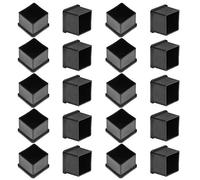 Bonsicoky - 20 tapas cuadradas de goma para patas de sillas de 3 cm (30 x 30 mm), color negro