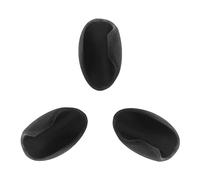 Bonsicoky 3 cojines para flauta negra, funda de silicona suave para dedo para instrumento de viento de flauta