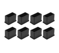 Bonsicoky 8 tapas rectangulares de PVC para patas de muebles (3/5 x 1-1/5 pulgadas), protectores de suelo flexibles de vinilo para patas de silla, patio, interior, cama, mesa, cama, 15 mm x 30 mm
