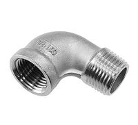 Bonsicoky Codo de calle de 90 grados, 1/2" NPT macho x 1/2" NPT hembra 304 accesorios de tubería de acero inoxidable
