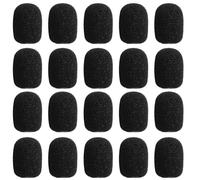 Bonsicoky Paquete de 50 mini parabrisas de espuma para micrófono, cubierta de espuma de alta densidad para protección de auriculares, reducción de ruido