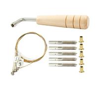 Bonsicoky Un juego de 7 cuerdas de arpa y 7 clavos de cuerda, cuerda de metal de repuesto para arpa, con llave de afinación