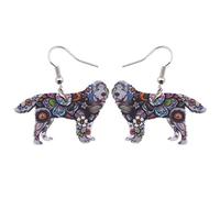 bonsny perro colección"Magnum" declaración gota Dangle Pendientes de acrílico mascotas Terranova