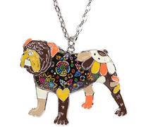 bonsny perro colección "Winston" Inglés bulldog Inglés Bull Terrier collares declaración esmalte colgante