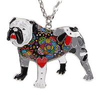 bonsny perro colección "Winston" Inglés bulldog Inglés Bull Terrier collares declaración esmalte colgante