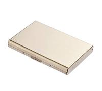 BONSYL® Delgado Billetera de Acero Inoxidable con Tecnología de Bloqueo RFID Que Protege Tus Tarjetas de Crédito con 6 Ranuras Ultra Delgad, para Hombre y Mujer. (6 Ranuras-Oro)