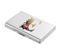 BONSYL® Tarjetero para Tarjetas de crédito con Bloqueo RFID, Diseño Moderno y Patrones Artísticos, Cartera de Metal para Tarjetas de Crédito, para Hombres y Mujeres. (6 Ranuras/Plata/E)