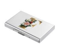 BONSYL® Tarjetero para Tarjetas de crédito con Bloqueo RFID, Diseño Moderno y Patrones Artísticos, Cartera de Metal para Tarjetas de Crédito, para Hombres y Mujeres. (6 Ranuras/Plata/F)