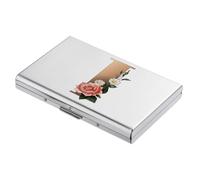 BONSYL® Tarjetero para Tarjetas de crédito con Bloqueo RFID, Diseño Moderno y Patrones Artísticos, Cartera de Metal para Tarjetas de Crédito, para Hombres y Mujeres. (6 Ranuras/Plata/I)