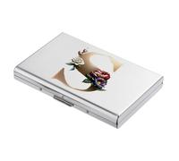 BONSYL® Tarjetero para Tarjetas de crédito con Bloqueo RFID, Diseño Moderno y Patrones Artísticos, Cartera de Metal para Tarjetas de Crédito, para Hombres y Mujeres. (6 Ranuras/Plata/S)