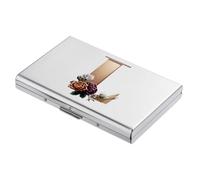 BONSYL® Tarjetero para Tarjetas de crédito con Bloqueo RFID, Diseño Moderno y Patrones Artísticos, Cartera de Metal para Tarjetas de Crédito, para Hombres y Mujeres. (6 Ranuras/Plata/L)