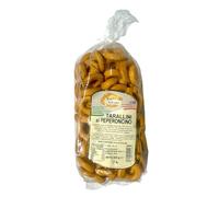 Bontà dal Grano - Tarallini pugliesi con chile, taralli producidos en Italia, km 0, receta tradicional, paquete de 15 x 400g