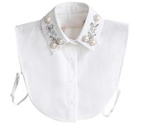 Bontand Del Diamante Falso Cuello Babero Falso Cuello Camisa De Dickey Etachable Collar Para La Mujer