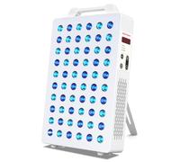BONTANNY Terapia de luz azul/amarilla, 450/480/590 nm, 3 longitudes de onda, dispositivo de luz azul y amarilla con 60 LED de grado clínico de doble chip, control remoto, temporizador para cara
