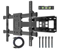 BONTEC Soporte TV Pared para Pantallas de 32-85 Pulgadas Plana & Curva LED LCD, Soporte Pared TV de Articulado Inclinable y Giratorio, Resistentes hasta 60 kg, VESA Máx 600x400 mm
