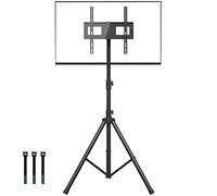 BONTEC Soporte TV Pie de Trípode para Las Pantallas Planas/Curvadas Plasma/LCD/LED de 32-60 Pulgadas, Soporte TV Suelo Giratorio/Inclinable/Ajustable en Altura, hasta 45kgs MAX VESA 400x400mm