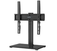 BONTEC Soporte TV Pie Giratorio Universal para 24-60 Pulgadas, Soporte de Pie para TV de Sobremesa con Altura Ajustable, Carga 45 kg, Máx. VESA 400x400 mm, Gestion de Cables, sin Taladro