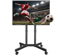 BONTEC Soporte TV Ruedas de 32 a 70 Pulgadas, Soporte de Pie para TV con Altura Ajustable, hasta 50 kg, Doble Columna Estable, Máx. VESA 400x400 mm