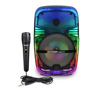 Bontempi | Altavoz Acústico Luminoso Inalámbrico con Micrófono y Luces RGB, Mando a Distancia, Pantalla, Función TWS, 37x24x19.5 cm