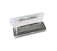 Bontempi | Armónica metálica con voces de metal, funda rígida, 10 notas, 11 x 3,4 x 2,5 cm