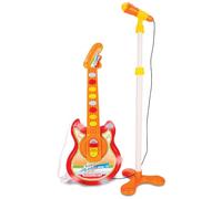 Bontempi- Baby Rock Guitar with Stand Microphone, Multicolor (24 5025)