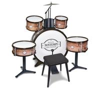 Bontempi | Batería de Gran Caja de 6 Elementos con Taburete y 2 Baquetas, Sonido Realista, 700x400x800mm, Juego Musical para Niños 5+
