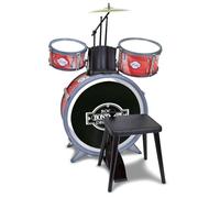 Bontempi Batería infantil BeatMaster - Sonidos realistas y mucha diversión, Rojo/Negro
