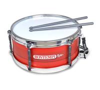 Bontempi | BeatMaster - Kit de Tambor con Doble Membrana, Correa de Hombro y Baquetas de 25 cm para una Experiencia Rítmica Completa, Rojo, 34,4x31,9x15,4 cm