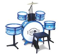 Bontempi BeatMaster Pro: batería para niños con sonidos realistas y mucha diversión azul, 850x650x680 mm