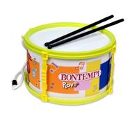 Bontempi | BeatMaster - Tambor de 20 cm y Baquetas para una Experiencia Rítmica Completa, Amarillo, 21,5x21,5x11,5 cm