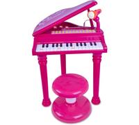 Bontempi- Electronic Grand Piano with Stool and Microphone, Color Rosa (10 3072)