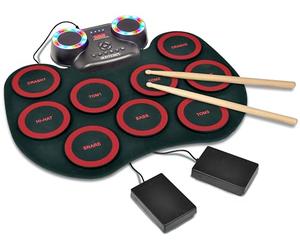 Bontempi | FlexBuddy - Batería Flexible electrónica de 9 Almohadillas | Ritmo, diversión asegurados, 43,2 x 17,1 x 6,5 cm