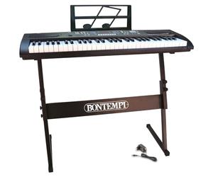 Bontempi | HarmonyLegs - Tastiera Digitale a 61 Tasti con Gambe in Metallo, Connessione USB e adattatore di rete per un'Armonia Completa, 940x310x1000 mm