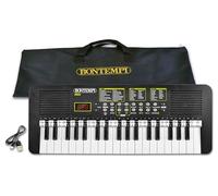 Bontempi | KeyRhythm - Teclado Piano Digital de 37 Teclas, 53,4x19,9x6,9 cm | Diapasón de 2 cm con Toma para Auriculares, Banda Pentagramada, Metrónomo, Transpositor