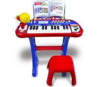 Bontempi | MiniKeyFun: Teclado de Juguete de 24 Teclas con Micrófono y Taburete para Pequeños Músicos, 400x400x570 mm