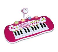 Bontempi | MiniMelody: Teclado Electrónico de 24 Teclas con Micrófono para Pequeños Músicos, Rosa, 333x222x125 mm