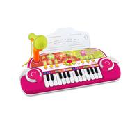 Bontempi | MiniMelody: Teclado electrónico de Juguete con micrófono para pequeños músicos, Rosa, 333x222x125 mm