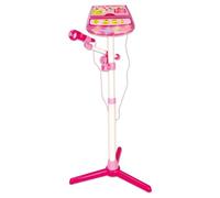 Bontempi - MP3STAGE Mic Micrófono de Escenario con Conexión MP3 para Actuaciones Versátiles Triángulo Rosa 460x460x940 mm