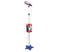 Bontempi | MP3Stage Mic - Micrófono de Escenario con Conexión MP3 para Rendimiento Versátil, Estrella Azul, 210x210x1200 mm