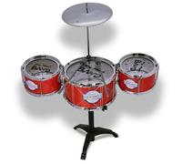 Bontempi | RhythmPro - Batería con 3 Baterías y Platillos para Pequeños Percusionistas, 530x240x600 mm