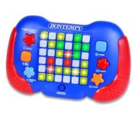BONTEMPI - Smart Pad Juego del Tres en Raya con Modo Jugador contra Robot y Jugador contra Jugador, Juego de Memoria con Luces y Sonidos, Alimentado con Pilas 2 R6 AA 15V Incluidas