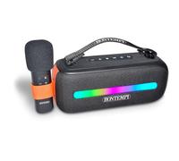 Bontempi | SonicSync - Amplificador Audio Karaoke Inalámbrico con Micrófono Dinámico, Efectos de Luz, TWS y Efecto Eco, 28,9x18,2x12,9 cm