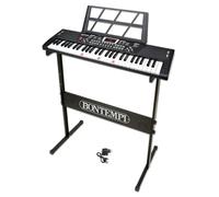 BONTEMPI - Teclado Digital Inalámbrico de 54 Teclas | 60 Canciones Pregrabadas 100 Sonidos 100 Ritmos Función Transpositor, Grabación 675x200x50 mm