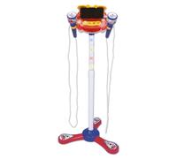 Bontempi | TwinStage Mic - Doble Micrófono de Escenario con Conexión MP3 para Rendimiento Impresionante, Azul, 360x360x890 mm