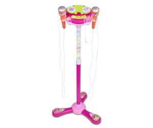 Bontempi | TwinStage Mic - Doble Micrófono de Escenario con Conexión MP3 para Rendimiento Impresionante, Rosa, 360x360x890 mm