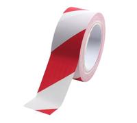 Bonus Eurotech 1bl23.49.0050/033 a # PVC suelo Marcar banda, pegamento a base de caucho, suave, longitud 33 m x 50 mm de ancho x grosor 0,17 mm, color blanco/rojo